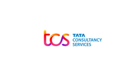 Logo of Tata Consultancy Services (TCS) featuring the stylized 'tcs' letters and the Tata Consultancy Services name.