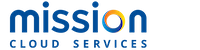 Logo for Mission Cloud Services featuring the text 'mission cloud services' in blue with a stylized orange and yellow 'o' in 'mission'.