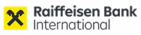 Raiffeisen Bank International logo featuring crossed black hammers on a yellow square.