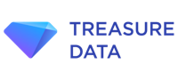 Logo of Treasure Data featuring a blue geometric gemstone icon and the text 'Treasure Data'.
