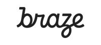 The Braze company logo in a handwritten black font on a transparent background.