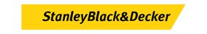 Stanley Black & Decker logo with black text on a yellow background.