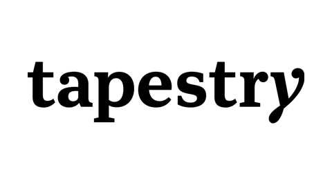 The logo of Tapestry, Inc. displayed in black on a transparent background.