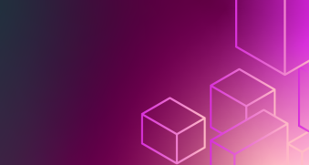 Abstract background with glowing cube outlines, representing the AWS and Mend fireside chat on building a modern application security (AppSec) program.