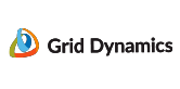 The logo of Grid Dynamics featuring a colorful abstract icon and the company name in bold text.