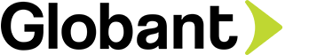 The logo for Globant, showing the company name in black text with a green right-pointing arrow.