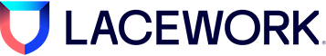 The logo of Lacework, featuring a colorful shield-like icon followed by the company name in bold letters.