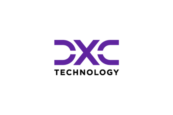 The DXC Technology logo in purple text with the word TECHNOLOGY below it, displayed on a white background.