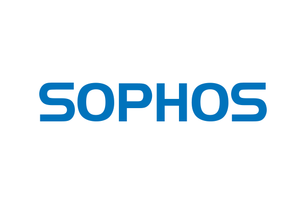 Sophos logo with blue text on a white background