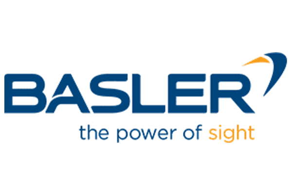 Basler company logo with the tagline 'the power of sight' displayed below the name.