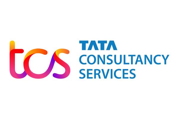Tata Consultancy Services (TCS) logo featuring the company name and stylized initials 'TCS' in a gradient of colors.
