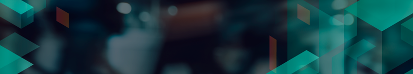 Abstract banner image featuring geometric shapes in teal and blue tones, used for AWS Partner Network case studies.