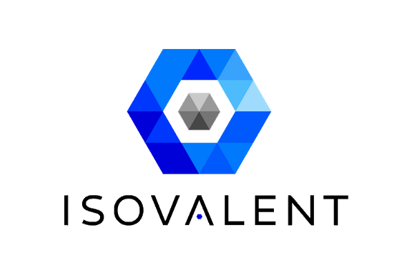 The logo of Isovalent, featuring a geometric blue design and the company name underneath.