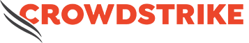 The CrowdStrike logo with stylized black feathers and bold orange text spelling 'CROWDSTRIKE'.