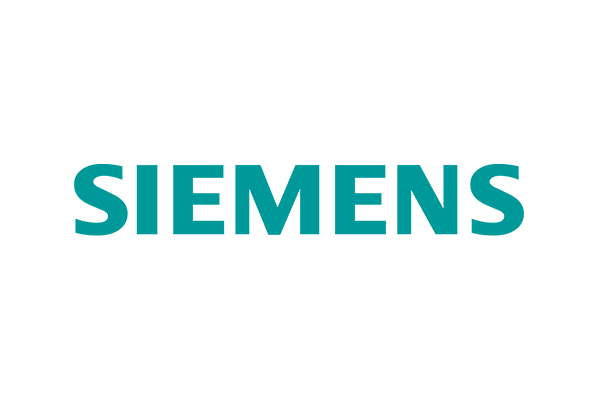The Siemens company logo in teal letters on a white background.