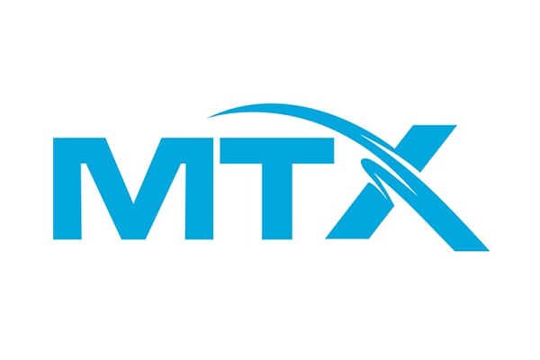 The MTX logo in blue on a white background.