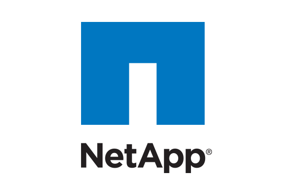 The NetApp logo featuring a blue stylized 'N' symbol above the word 'NetApp' in black text.