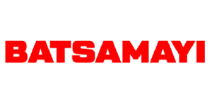 Logo with the word 'BATSAMAYI' in bold red text on a white background.
