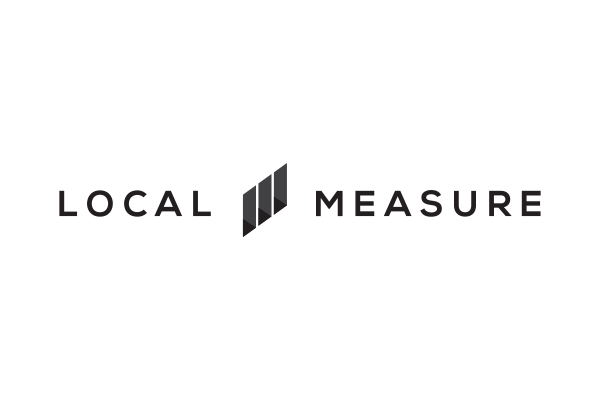 The Local Measure logo in black text with a geometric icon in the center, displayed on a white background.