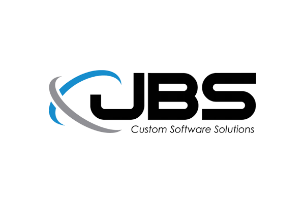 Logo for JBS Custom Software Solutions featuring the text 'JBS' with a swoosh design and the tagline 'Custom Software Solutions'.