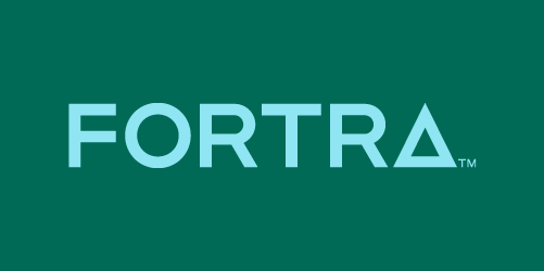 The Fortra logo in light blue lettering is displayed on a green background.