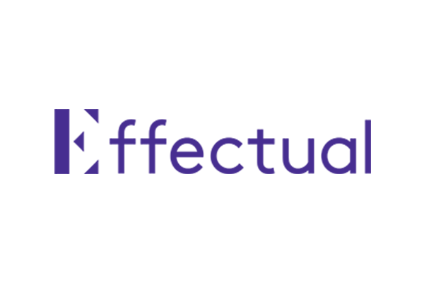 Effectual company logo in purple text on a white background.