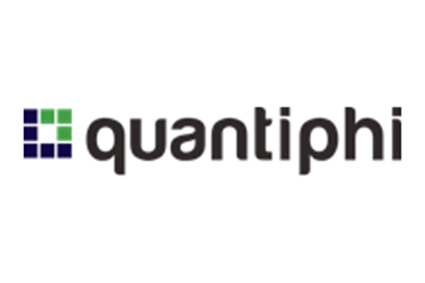 Quantiphi logo featuring green and blue squares next to the brand name on a white background.