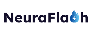 NeuraFlash logo with a blue flame design, labeled as an AWS Partner.