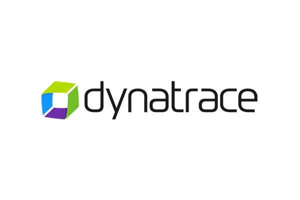 Dynatrace logo with a colorful geometric icon and the word 'dynatrace' in black text on a white background.