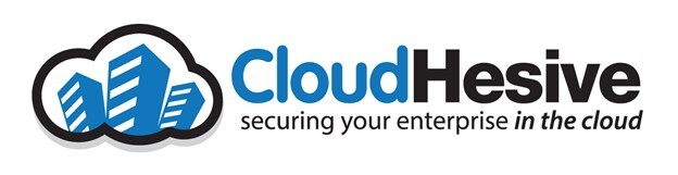CloudHesive logo featuring a cloud with stylized buildings and the tagline 'securing your enterprise in the cloud', representing its status as an AWS partner.