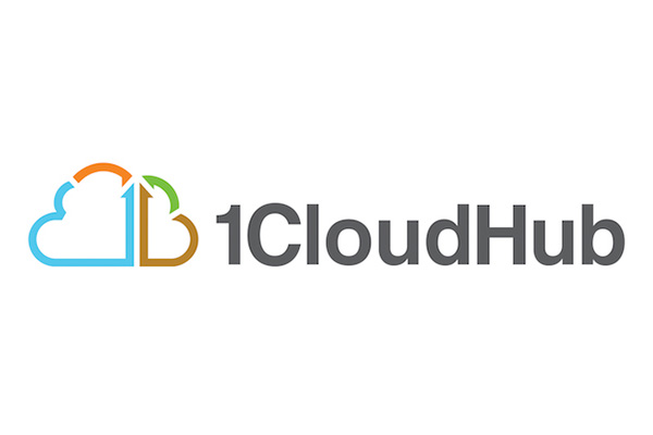 Logo of 1CloudHub featuring a stylized cloud outline with orange and green arrows, accompanied by the text '1CloudHub'.