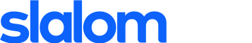 The Slalom company logo in blue text on a white background.