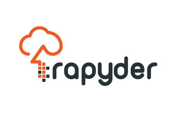 Rapyder logo featuring a stylized orange cloud design and modern text on a white background.