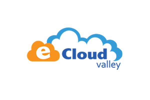The logo of eCloudvalley featuring an orange and blue cloud design with the text 'e Cloud valley' on a white background.