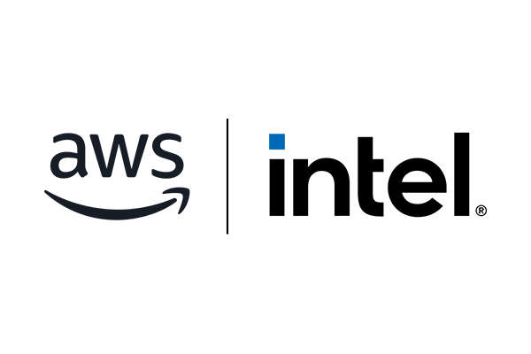 AWS and Intel cobrand logos
