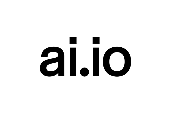 "ai.io logo in black lowercase text."