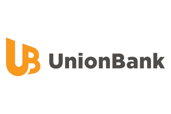 The UnionBank logo featuring orange stylized 'UB' letters and the word 'UnionBank' in gray text.