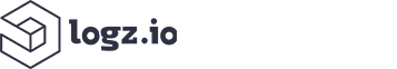The Logz.io company logo featuring a geometric box icon and the company name 'logz.io' in stylized text.