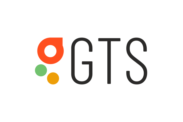 The GTS company logo featuring the letters 'GTS' with a red, green, and yellow dot design on a white background.