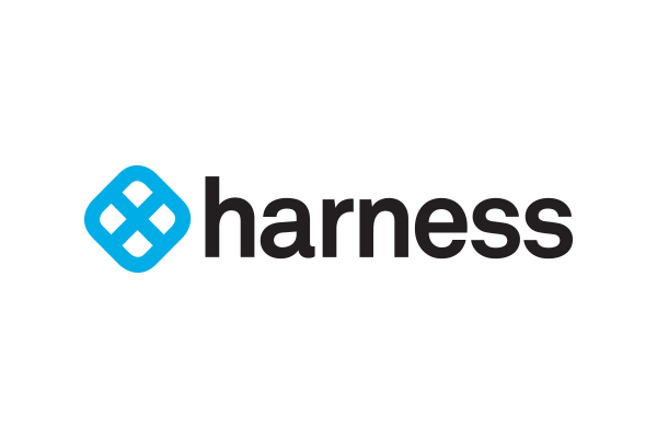 The logo of Harness, featuring a blue geometric icon and the text 'harness' in black.