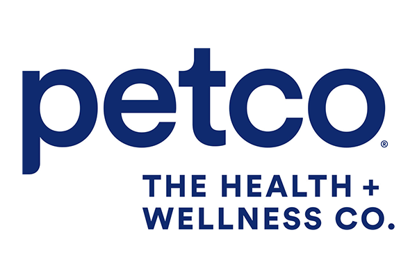 Logo for Petco The Health + Wellness Co., featuring the company name in bold blue text with the tagline 'THE HEALTH + WELLNESS CO.' underneath.