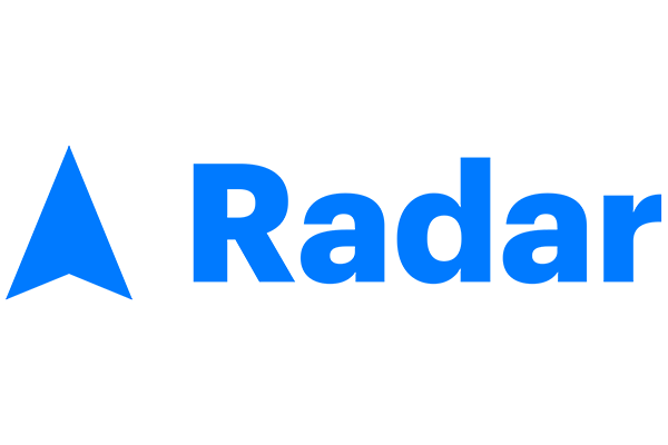 The official blue Radar.io logo on a white background.
