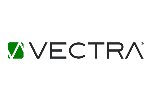 Vectra logo with green and black text on a transparent background