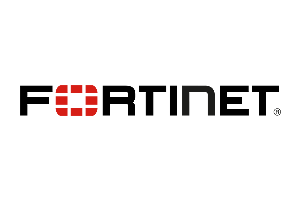 Fortinet logo in black and red on a white background.