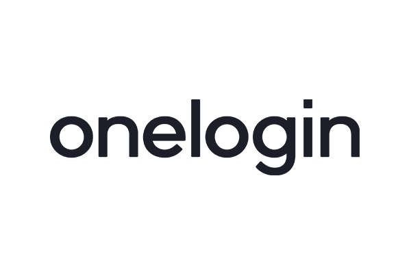 "Onelogin logo in dark gray lowercase text on a transparent background."