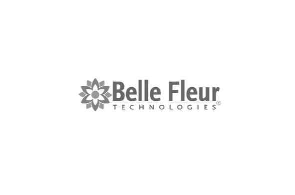Logo of Belle Fleur Technologies featuring a flower design and company name text.