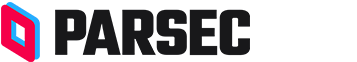 The Parsec company logo featuring geometric shapes and bold black text spelling 'PARSEC'.
