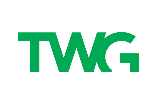 Green logo of TWG (The Working Group) displayed on a transparent background.
