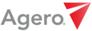Agero logo with a red and white triangle icon.