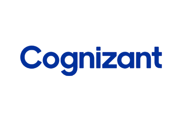 Cognizant logo with blue text on a white background.